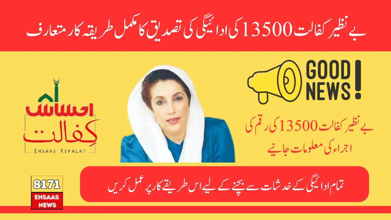 Benazir Kafalaat 13500 Payment Online Accountant Verification With New Steps