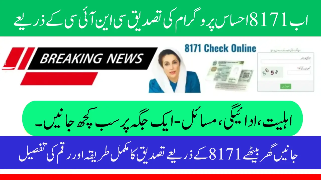8171 Ehsaas Program Check CNIC Verification 2025 Step-by-Step Process to Confirm Your Eligibility
